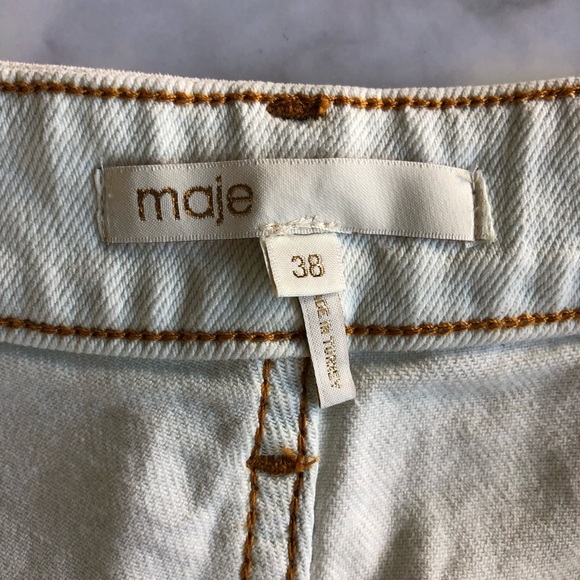 MAJE Paoline Distressed High Rise Straight Jeans - Picture 4 of 8